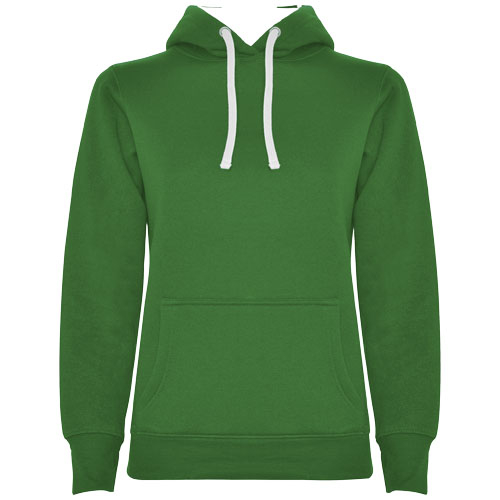 Sweat à capuche publicitaire Femme 280gr Urban ROLY Vert kelly et Blanc